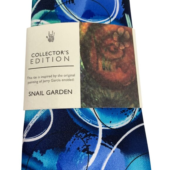 J Garcia Collectors Edition Snail Garden Tie Multicolor Design 100% Polyester - Picture 2 of 4